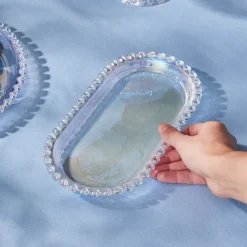 Rory Glass Serving Platter, 25cm, Transparent Serving Platters