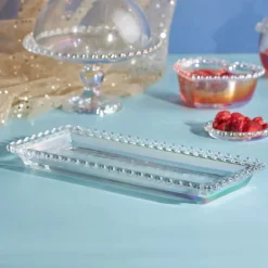 Rory Glass Serving Platter, 30cm, Transparent Serving Platters