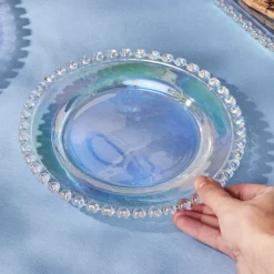 Hot Rory Glass Side Plate, 19cm, Transparent Side Plates