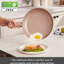 Rosegold Biogranite 12-Piece Induction Cookware Set, Biogranite Cookware Sets