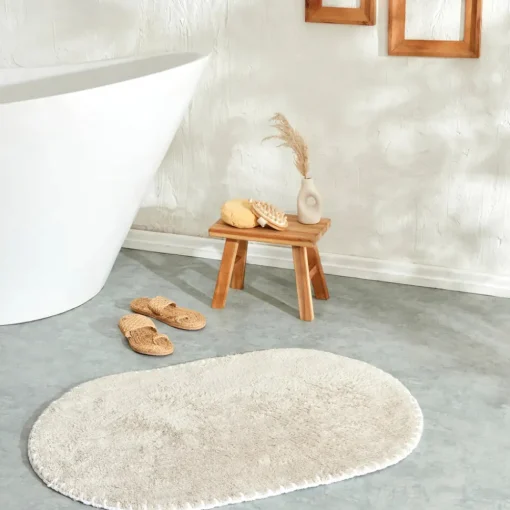 Outlet Roundie Bath Mat, 60cmx90cm, Light Grey Bath Mats