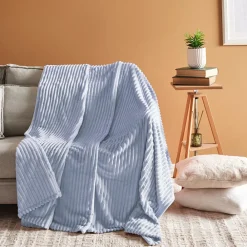 Sale Ruby Stripe Wellsoft Blanket, Double, Throws & Blankets