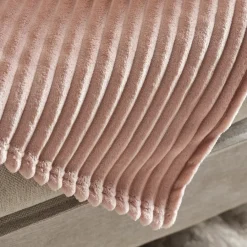 Online Ruby Stripe Wellsoft TV Blanket, 130x150cm, Pink Throws & Blankets