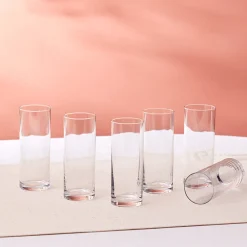 New Saki 6-Piece Highball Glass Set, 195ml, Transparent Highball Glasses