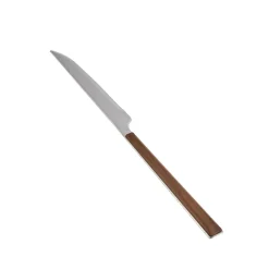 Online Salzburg Stainless Steel Dessert Knife, 17.7cm, Wood Silver Mix And Match Cutlery