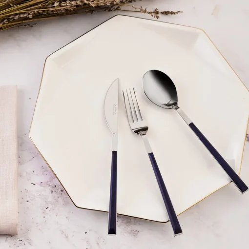 Hot Salzburg Stainless Steel Table Fork, 21cm, Indigo Silver Mix And Match Cutlery