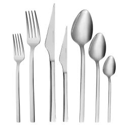 Sale Sedir 84-Piece Stainless Steel Cutlery Set for 12 People, Silver Cutlery Sets