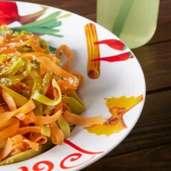 Sale Sicilia 5-Piece Porcelain Pasta Set for 4 People, White Multi Serving Platters