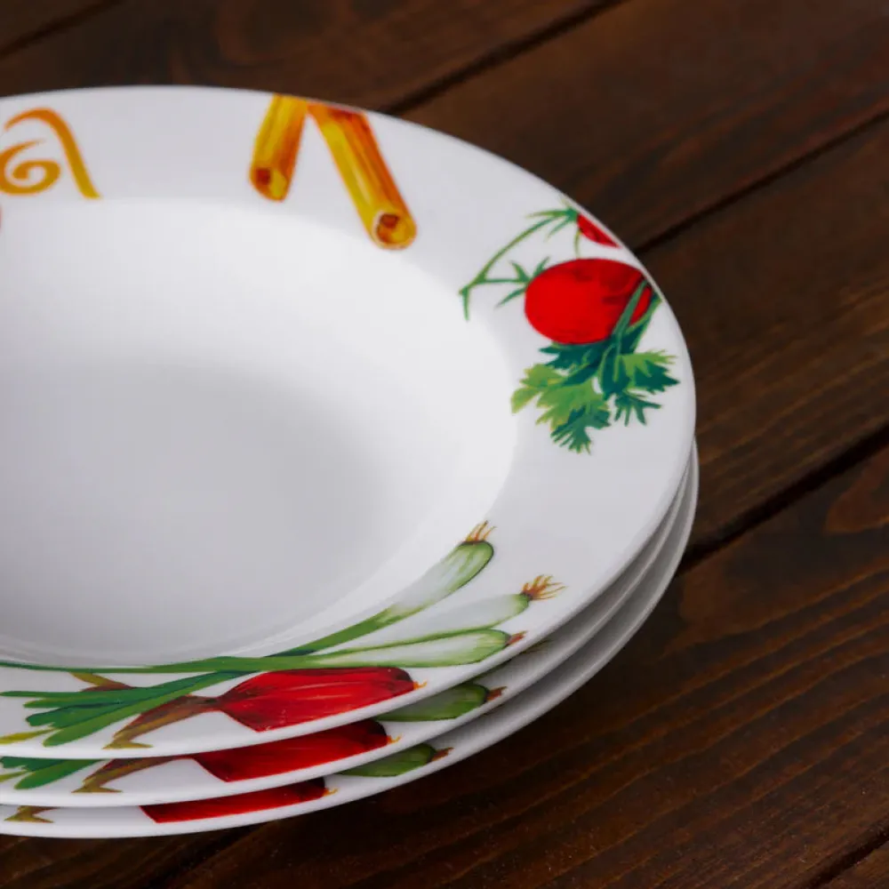 Sale Sicilia 5-Piece Porcelain Pasta Set for 4 People, White Multi Serving Platters