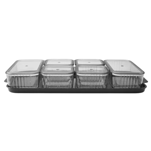 Sienna 6 Piece Breakfast Storage Container Set, Black Transparent Storage Containers