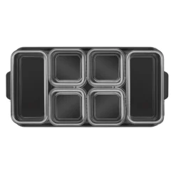 Sienna 6 Piece Breakfast Storage Container Set, Black Transparent Storage Containers