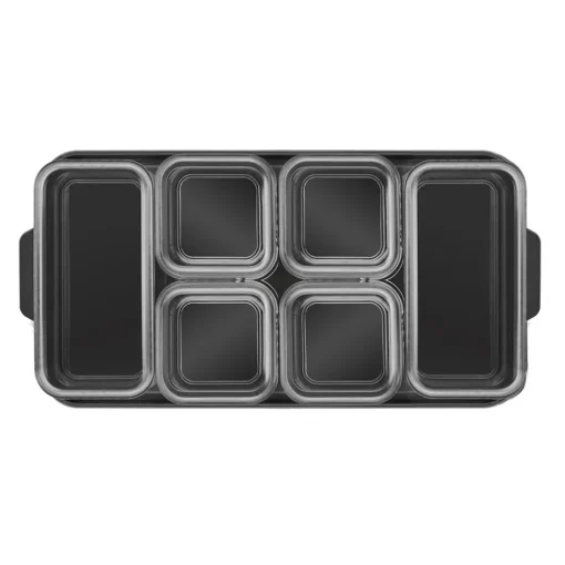 Sienna 6 Piece Breakfast Storage Container Set, Black Transparent Storage Containers