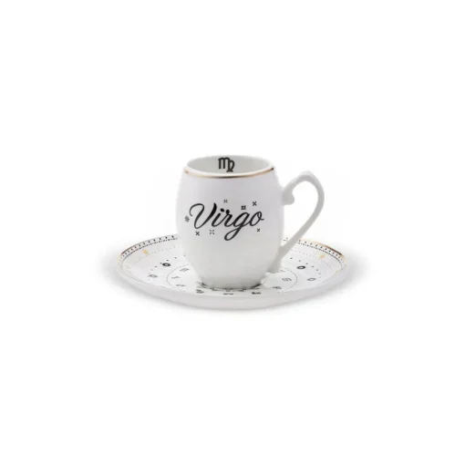 Hot Signs of the Zodiac Virgo Porcelain Espresso Turkish Coffee Cup, 90ml, Multi Espresso & Turkish Coffee Cup Sets