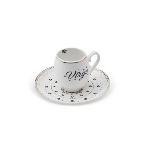 Hot Signs of the Zodiac Virgo Porcelain Espresso Turkish Coffee Cup, 90ml, Multi Espresso & Turkish Coffee Cup Sets