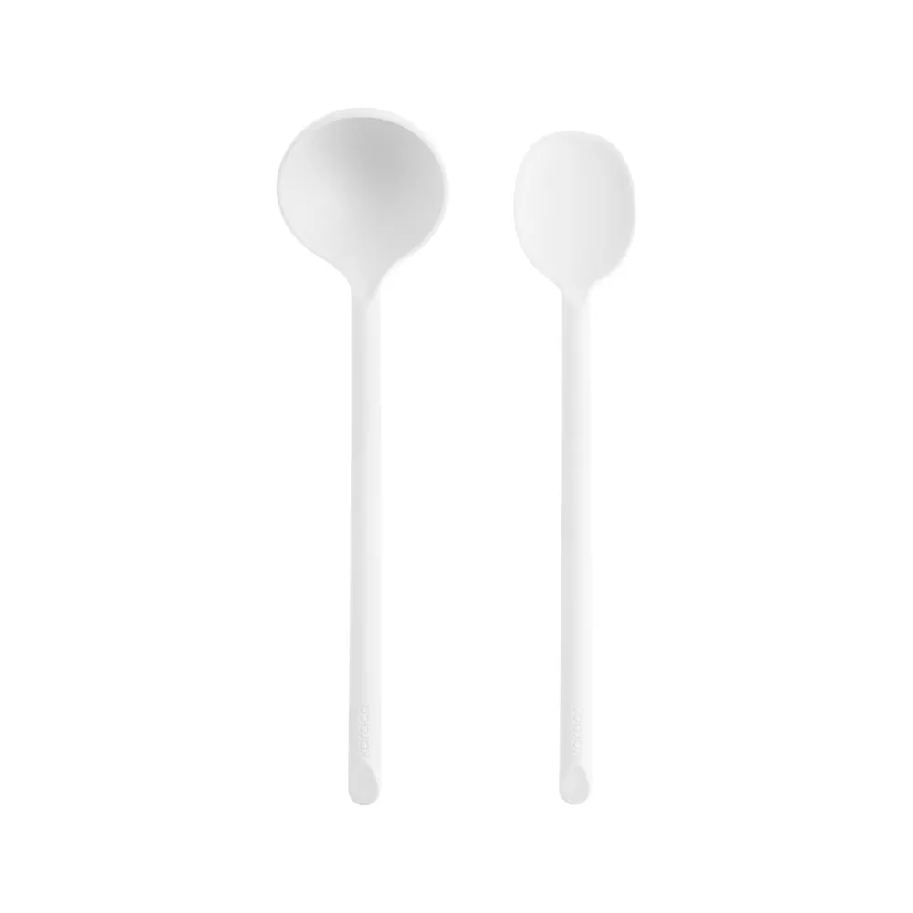 Simple 5-Piece Utensil Set, White Kitchen Utensils