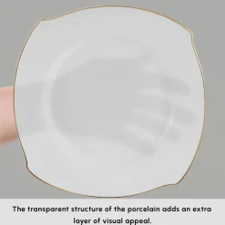 Clearance Square Bone China Wave 53-Piece Dinner Set for 12 People, Bone China Dinner Sets|See All Dinner Sets