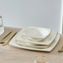 Sale Square Bone China Mensa 24-Piece Dinner Set for 6 People, See All Dinner Sets|Bone China Dinner Sets