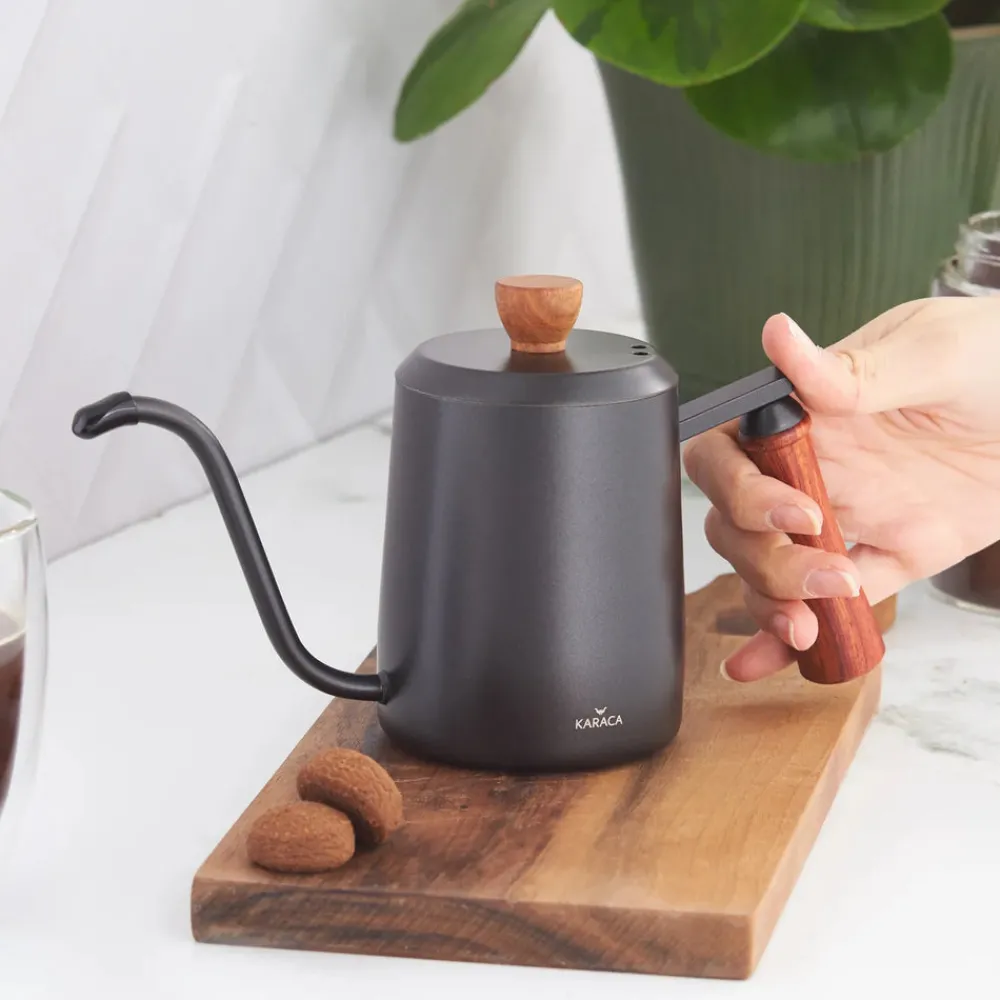 Stainless Steel Coffee Kettle, 600ml, Black Chestnut Cafetieres