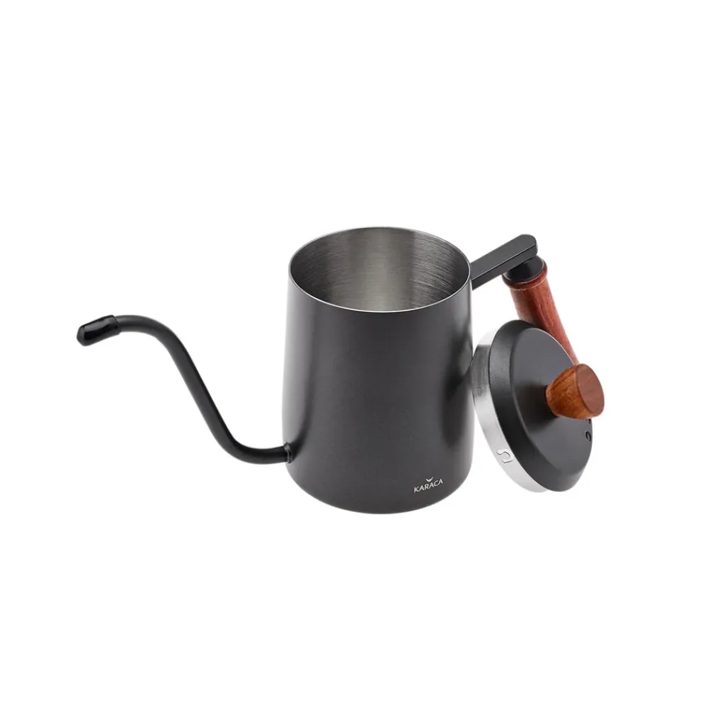 Stainless Steel Coffee Kettle, 600ml, Black Chestnut Cafetieres