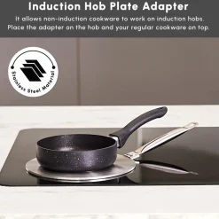 Sale Stainless Steel Induction Hob Plate Adapter, 19cm, Grey Induction Cookware