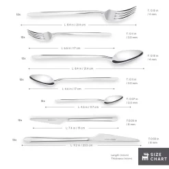 Hot Stark 84-Piece 316+ Stainless Steel Cutlery Set for 12 People, Silver Cutlery Sets