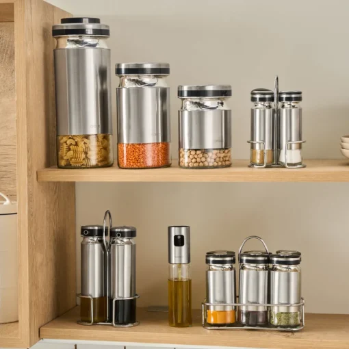 Outlet Stellum 3 Piece Glass Oil and Vinegar Bottle Set, Oil & Vinegar Bottles