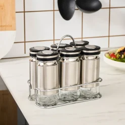 Discount Stellum 6-Piece Spice Jar Set, Spice Jars