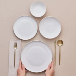 New Stream Bone China Saturn 24-Piece Dinner Set for 6 People, Gold See All Dinner Sets|Bone China Dinner Sets