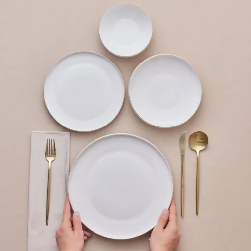 New Stream Bone China Saturn 24-Piece Dinner Set for 6 People, Gold See All Dinner Sets|Bone China Dinner Sets
