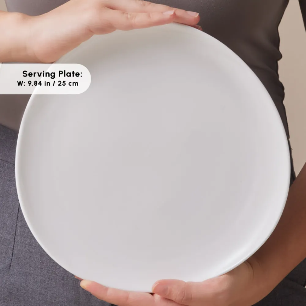 Online Stream Bone China Middle 34-Piece Serveware Set for 6 People, White See All Serveware Sets|Forever Bone China Serveware Sets