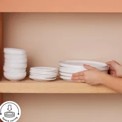 New Stream Bone China Meridian 34-Piece Serveware Set for 6 People, White See All Serveware Sets|Forever Bone China Serveware Sets