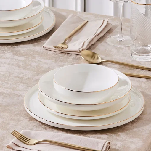 Hot Stream Bone China Belinda 24-Piece Dinner Set for 6 People, See All Dinner Sets|Bone China Dinner Sets