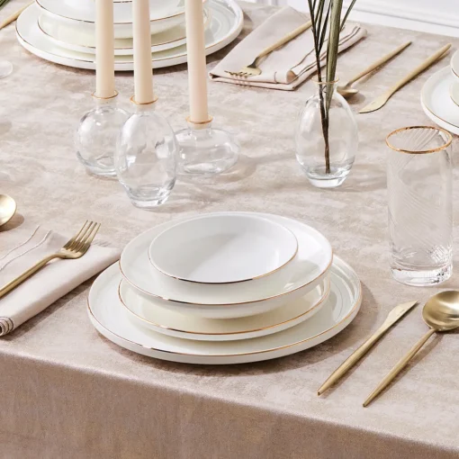 Hot Stream Bone China Belinda 24-Piece Dinner Set for 6 People, See All Dinner Sets|Bone China Dinner Sets