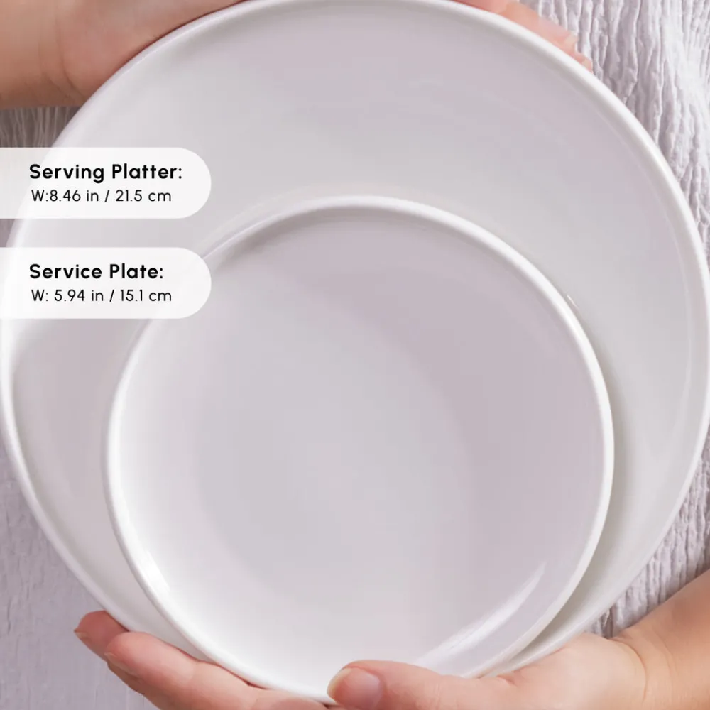 Outlet Stream Pure Cordelia 20-Piece Porcelain Serveware Set for 6 People, White See All Serveware Sets|Porcelain Serveware Sets