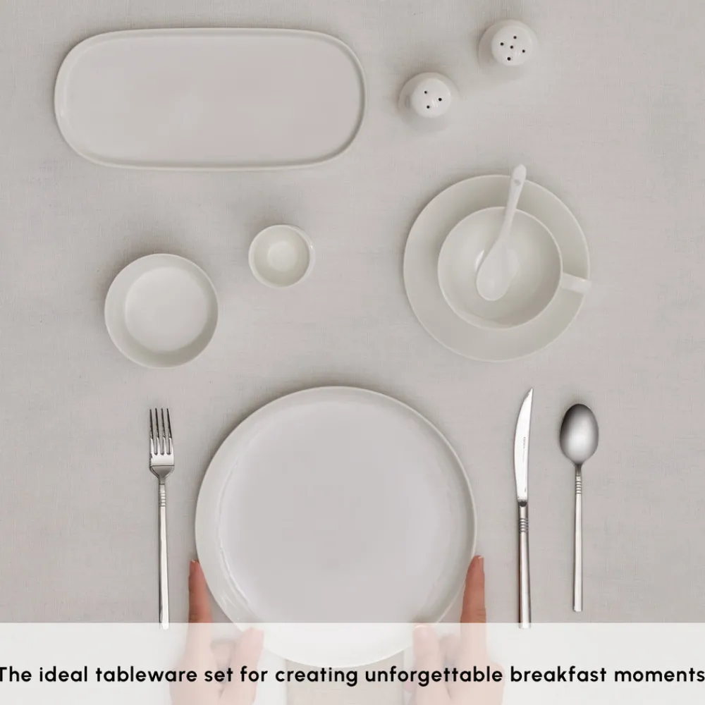 Clearance Stream Pure Favaro 38-Piece Serveware Set for 6 People, White See All Serveware Sets|Forever Bone China Serveware Sets