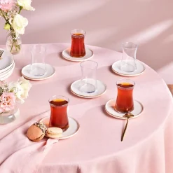 Discount Streamline Meridian 12-Piece Turkish Tea Set for 6 People, Turkish Tea Sets