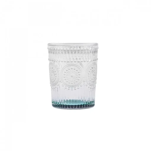 Sale Sunflower Glass Tumbler Glass, 250ml, Transparent Green Tumbler Glasses
