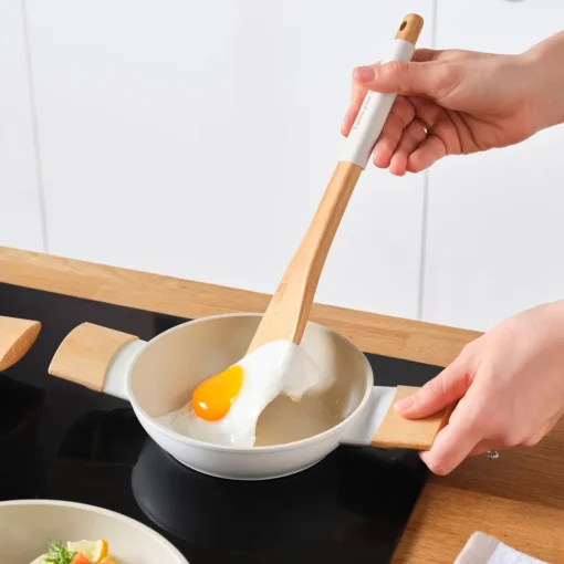 Hot Swiss Crystal Almond 6-Piece Non-Stick Induction Shallow Casserole Set, Ceramic Cookware