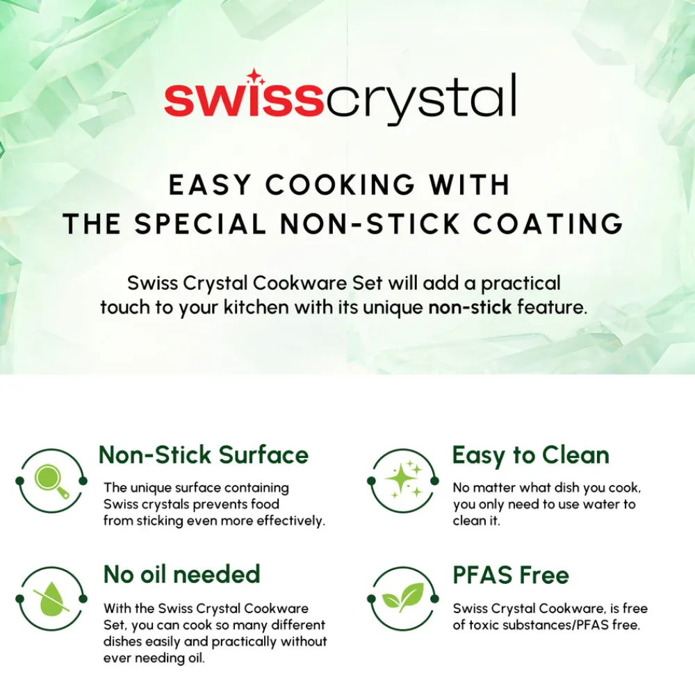 Clearance Swiss Crystal Non-Stick Induction Casserole, 30cm, Creamy Ceramic Cookware