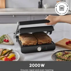Toastmaster Grill and Sandwich Toaster, 2000W, Sandwich Toasters