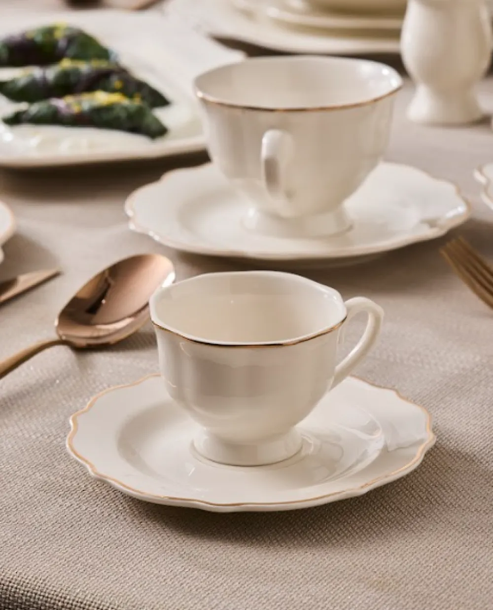Clearance Vera 25-Piece Porcelain Tea & Coffee Cup Set, Espresso & Turkish Coffee Cup Sets