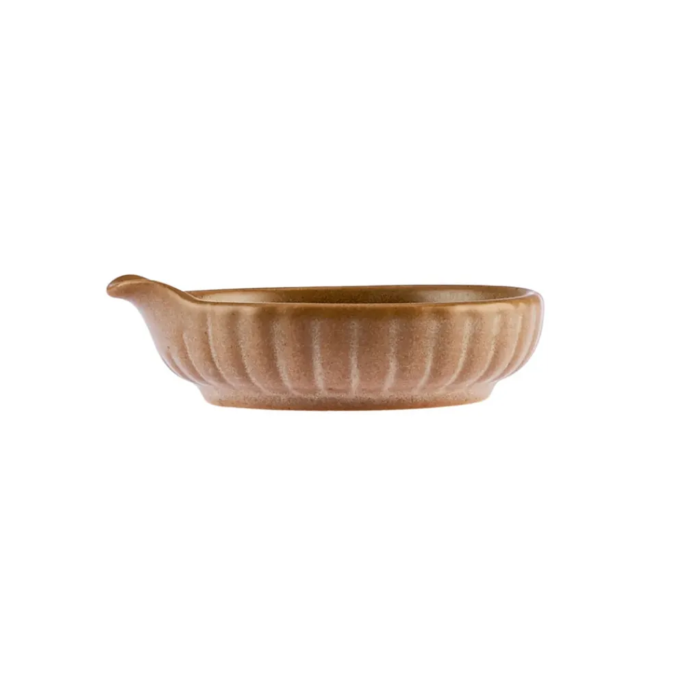 Hot Vintage Stoneware Sauce Bowl, 8cm, Brown Bowls