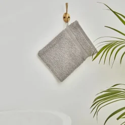 Best Wheat 100% Turkish Cotton Washcloth, 16cmX22cm, Light Grey Towels