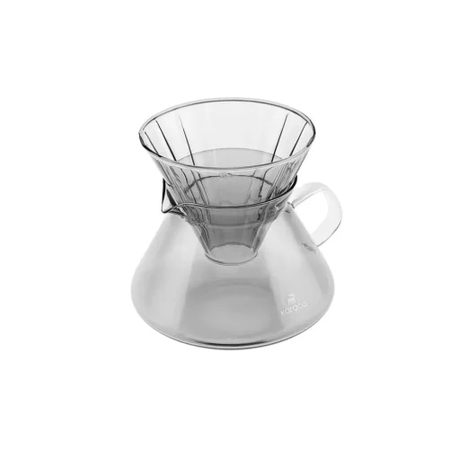 Online Winx Brewy Glass Pour Over Coffee Maker Set with Stand, 650ml, Grey Cafetieres