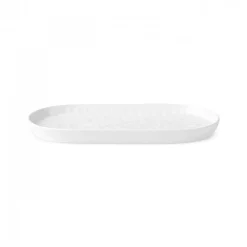 Hot x by Refika Bembeyaz Bone China Oval Serving Platter 24cm, White Serving Platters