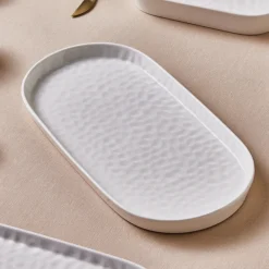 Sale x by Refika Bembeyaz Bone China Oval Serving Platter, 34cm, White Serving Platters