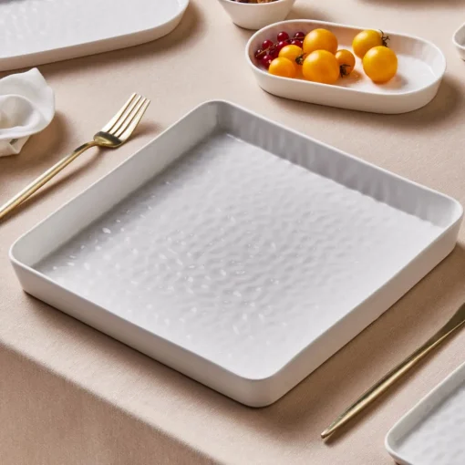 Clearance x by Refika Bembeyaz Bone China Dinner Plate, 27cm, White Dinner Plates