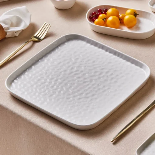Sale x by Refika Bembeyaz Bone China Dinner Plate, 26cm, White Dinner Plates