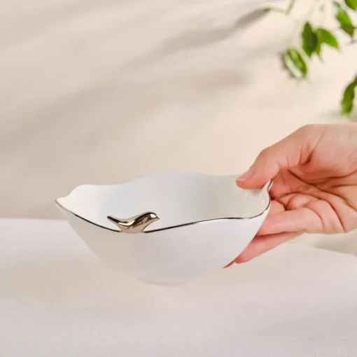 Hot X Müge Anlı Bone China Bowl, White Bowls