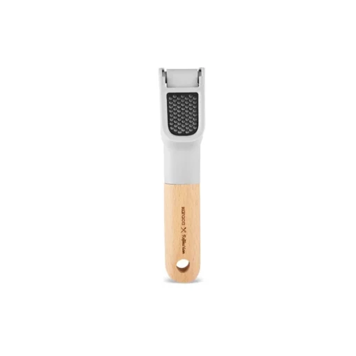 Hot x Refika Garlic Crusher with Wooden Handled, Gray Kitchen Gadgets
